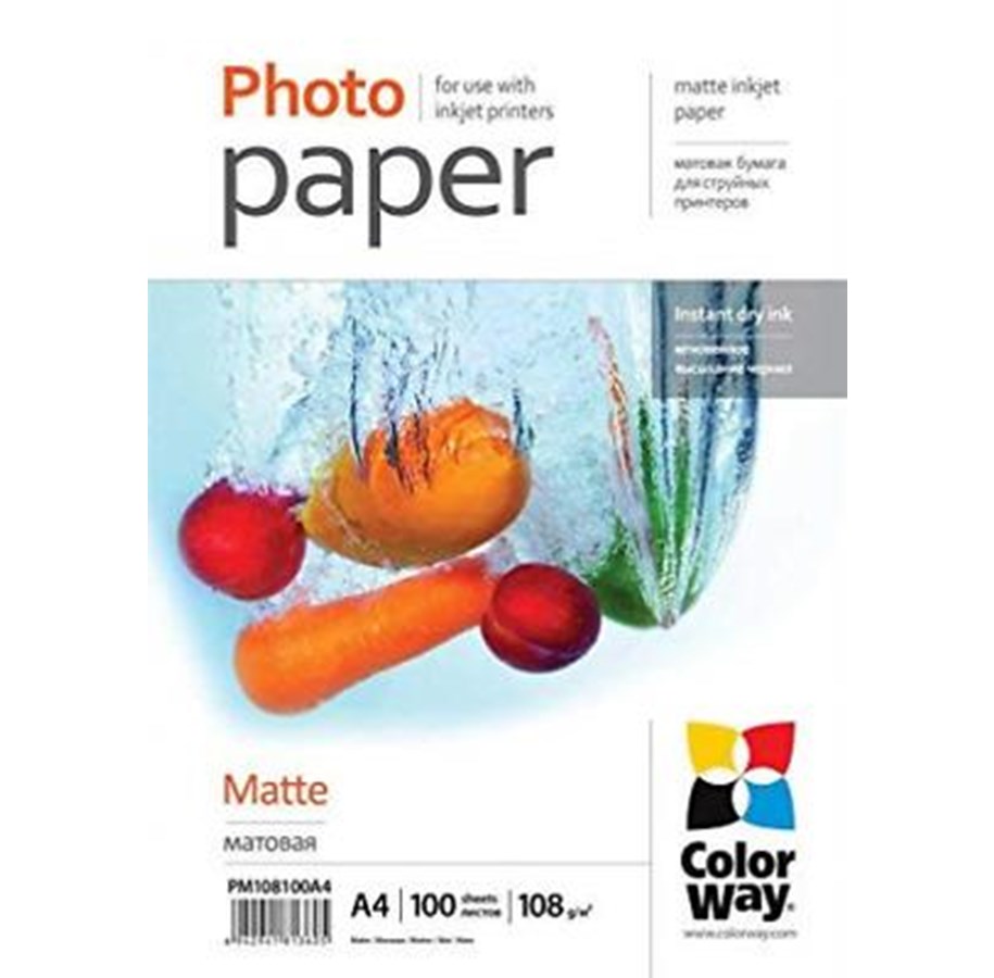 Papier, Fotopapier und Etiketten - ColorWay - photo paper - matte - 20 sheet(s) - A4 - 190 g/m² - PM190020A4