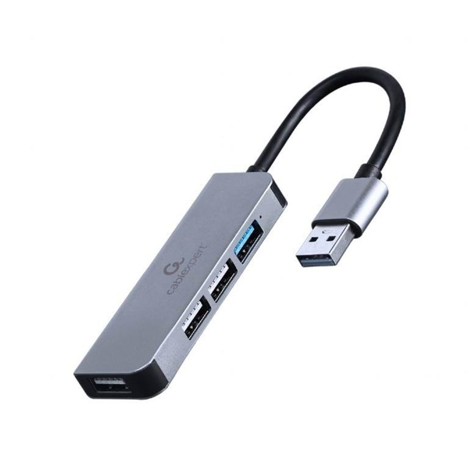 USB-Hubs - Gembird Cablexpert - hub - 4-port - 4 ports USB-Hubs - 4 - Grau - UHB-U3P1U2P3-01