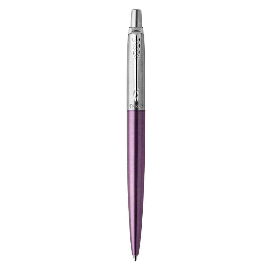 Parker Jotter Kugelschreiber – 1 Stück, Blau, Mit QuinkFlow-Mine (M), Kratzfeste Oberfläche, Druckmechanismus