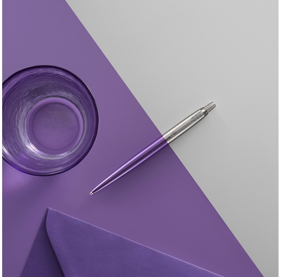 Parker Jotter Originals Kugelschreiber, Farbe 'Purple Grapes' (Traubenviolett), Mittlere Spitze, Blaue Tinte, In Schatulle