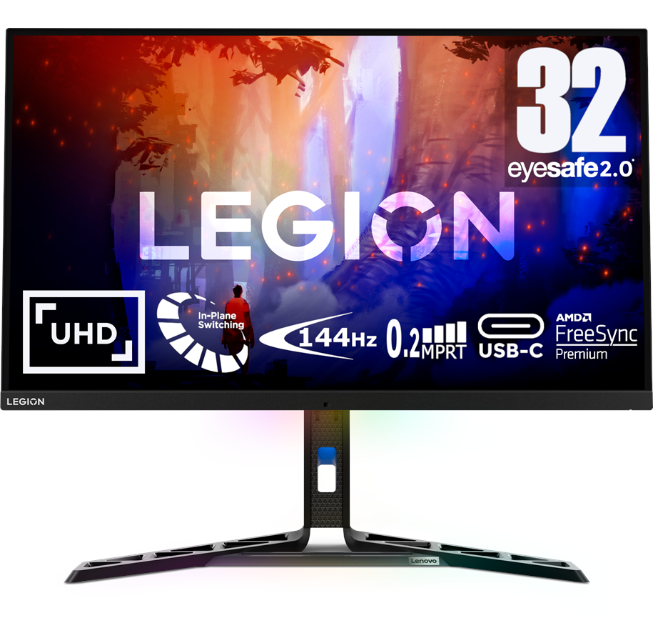Bildschirm - 31.5" Lenovo Legion Y32P-30 - 3840x2160 (4K) - 144Hz - IPS - KVM switch - 66F9UAC6EU