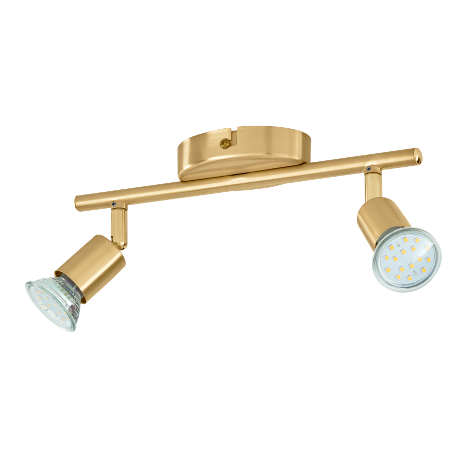Lampen - EGLO BUZZ LED spot rail 2L brushed brass - 33185
