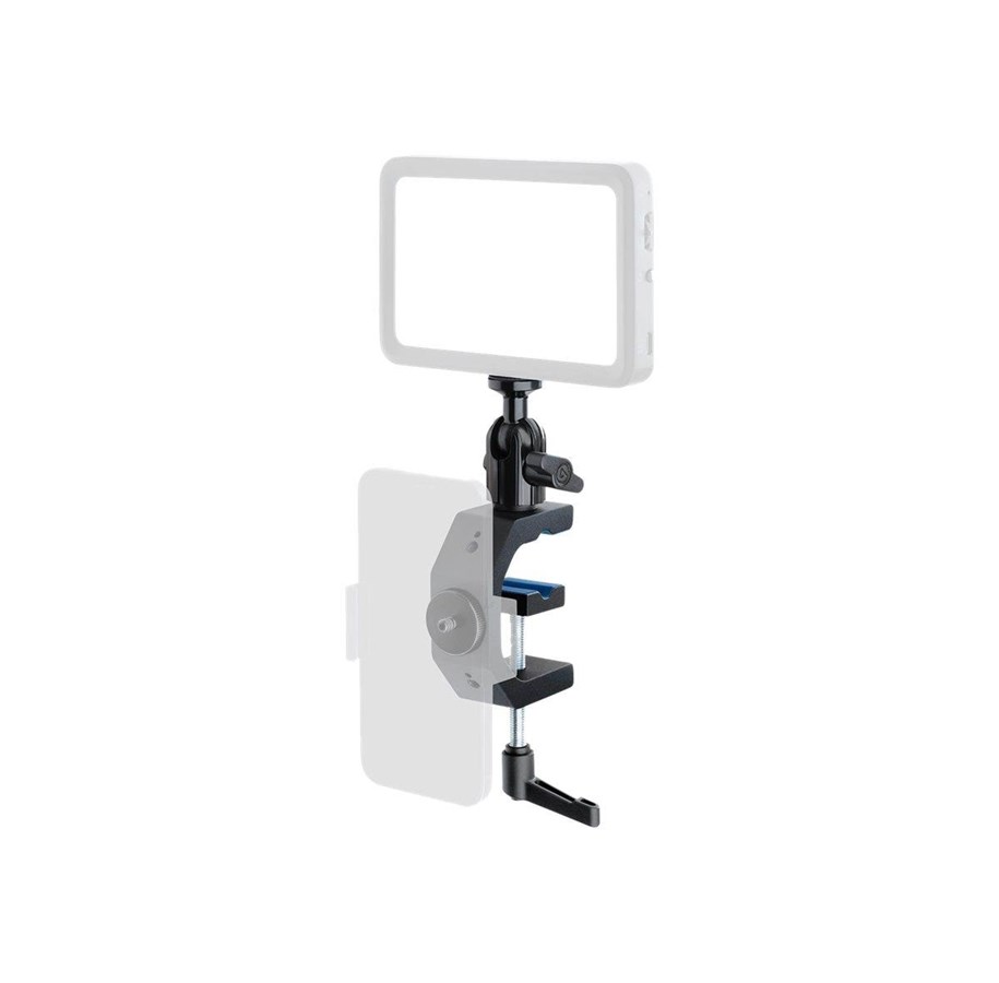 Elgato Heavy Clamp – Stabile Halterung Mit Kugelkopf Für Kamera, Licht & Mehr | 4× 1/4" Gewinde, Gummiert, Für Tisch, Regal, Stange
