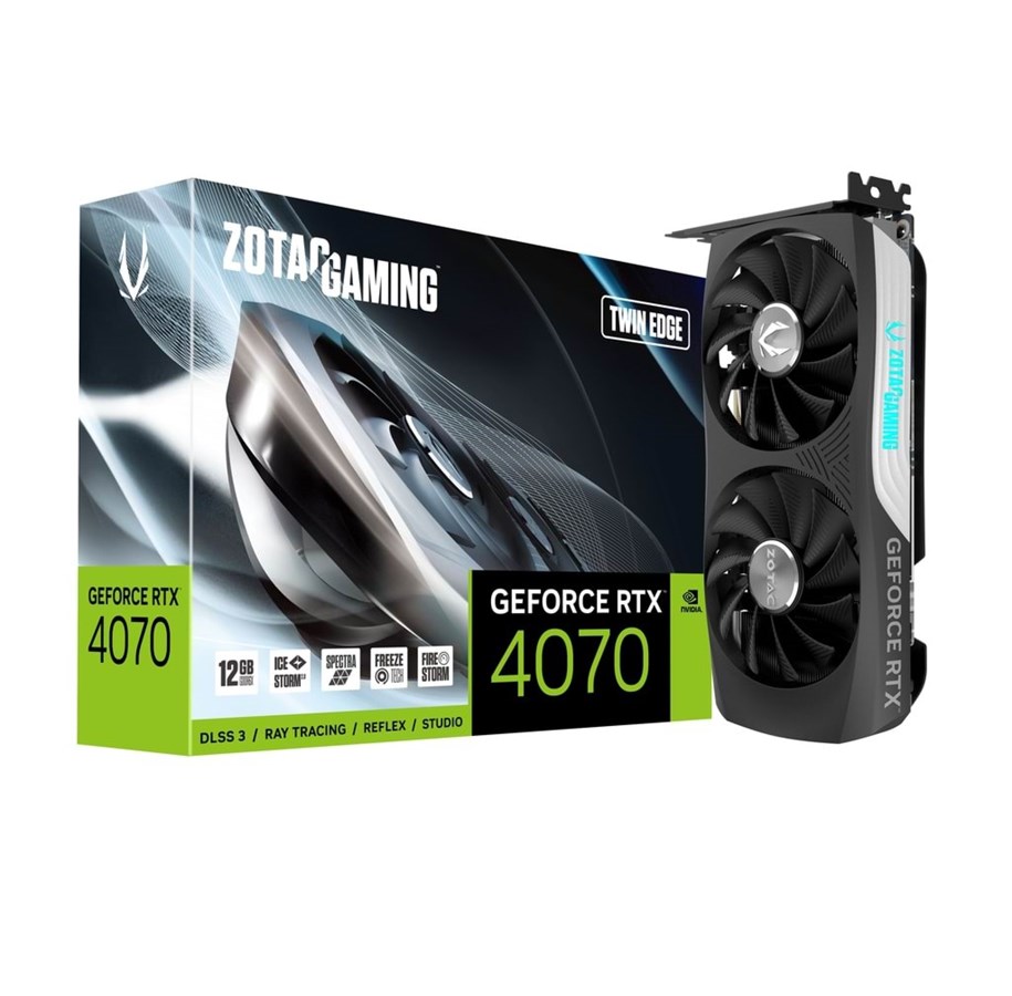 Grafikkarte - ZOTAC GeForce RTX 4070 Twin Edge - 12GB GDDR6X RAM - Grafikkarte - ZT-D40700E-10M