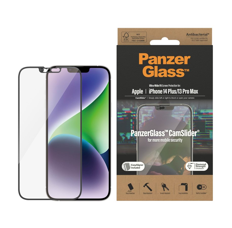 Handys - Schutzfolie - PanzerGlass CamSlider Screen Protector Apple iPhone 14 Plus | 13 Pro Max | Ultra-Wide Fit w. EasyAligner - PANZER2797