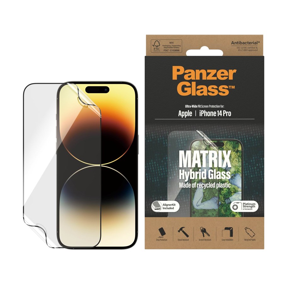 Handys - Schutzfolie - PanzerGlass MATRIX Screen Protector Apple iPhone 14 Pro | Ultra-Wide Fit w. AlignerKit - PANZER2802