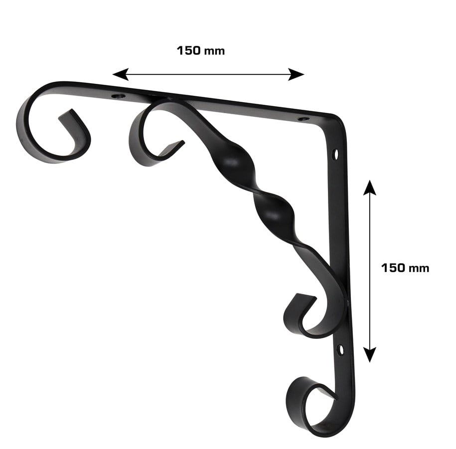 Einrichtung - Home>it Deco Shelf Hook 150x150 mm. Black - 16582
