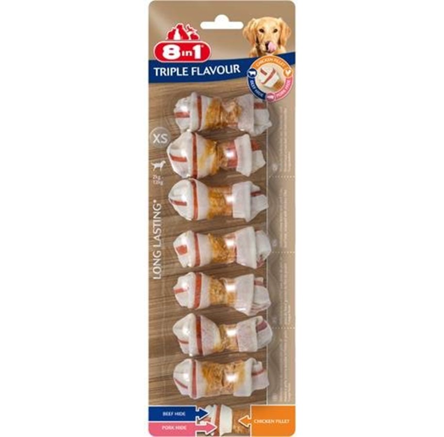 Hunde - 8 in 1 8in1 Triple Flavour XS 7 pcs - T661428