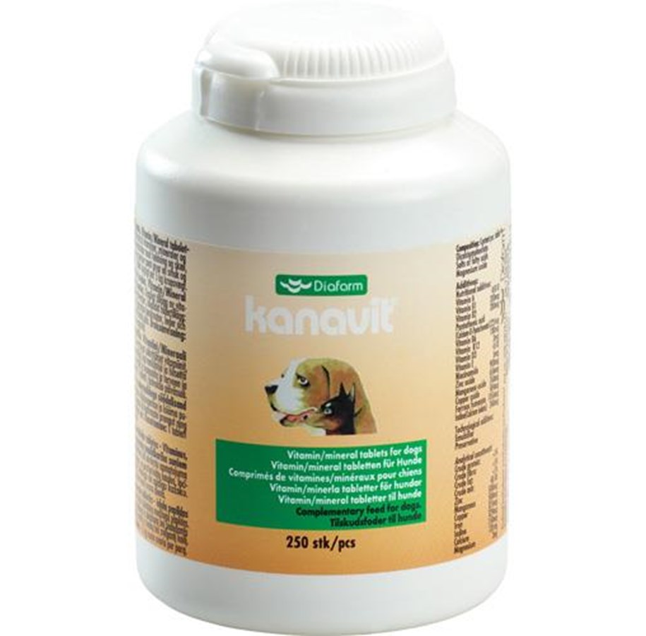 Hunde - Diafarm Kanavit Vitamin & Mineral tablets 250pcs - H847