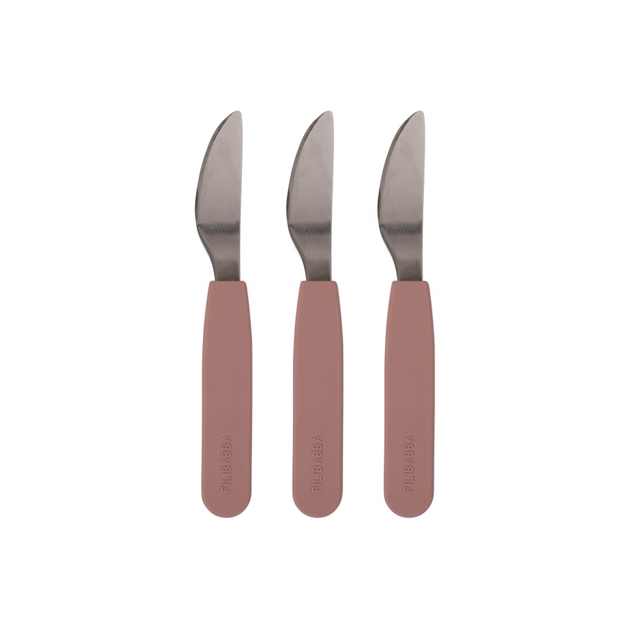 Babypflege - Filibabba Silicone knife 3-pack -Rose - FI-02262