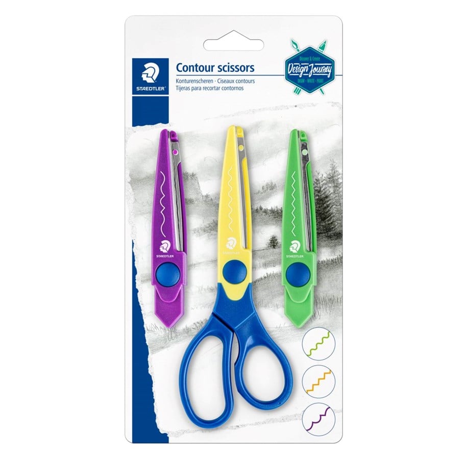 Schreibtischzubehör - Staedtler Contour scissors set 3x DJ BK - 965-S BK-C