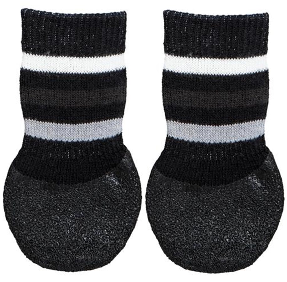 Hunde - Trixie Dog Socks non-slip S–M 2 pcs Black - TX19522