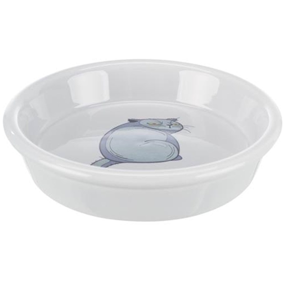 Katzen - Trixie Ceramic Bowl 0.25 l/ø 13 cm grey - TX24652