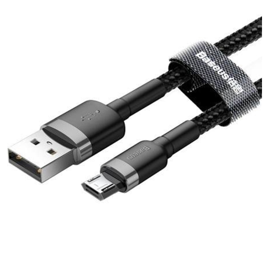USB Kabel - Baseus Cafule Micro USB cable 2.4A 0.5m (gray + black) - CAMKLF-AG1