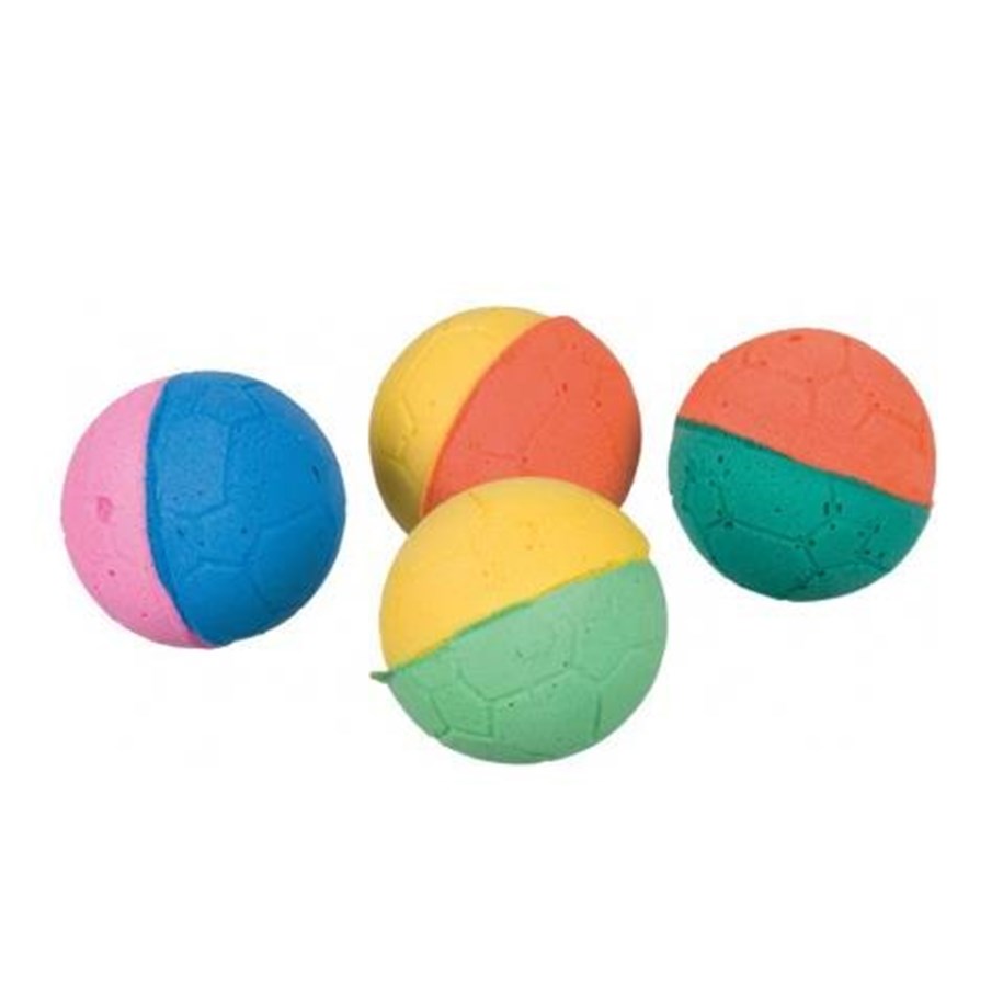 Katzen - Trixie Set of Soft Balls ø 4.5 cm assorted colours - TX41100