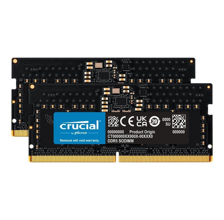 RAM - Crucial SODIMM DDR5-5600 - 16GB - CL46 - Dual Channel (2 pcs) - Schwarz - CT2K8G56C46S5