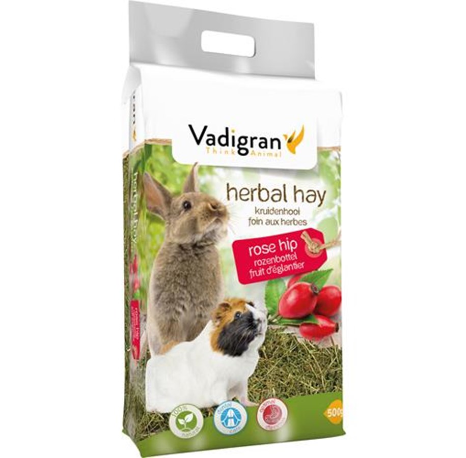 Nagetiere - VADIGRAN Hay and Herbs Rose Hip 500 g - HT01030