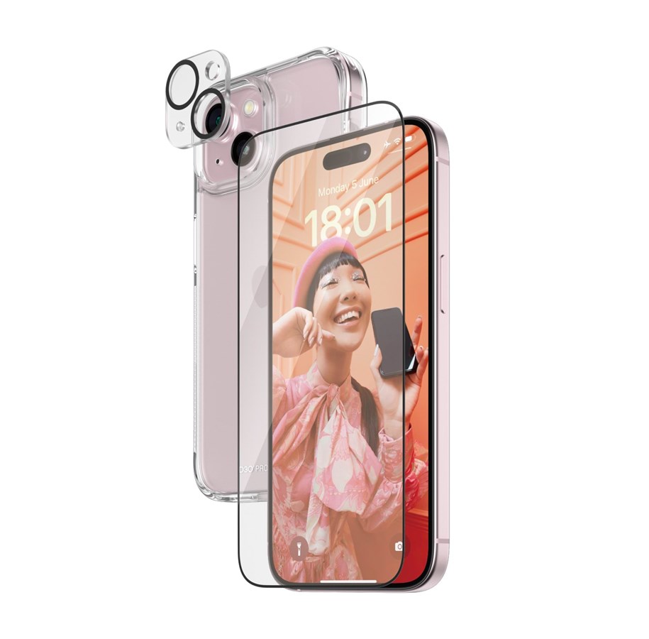 Handys - Schutzfolie - PanzerGlass 3-in-1 Pack iPhone 15 - PANZERB1172+2809