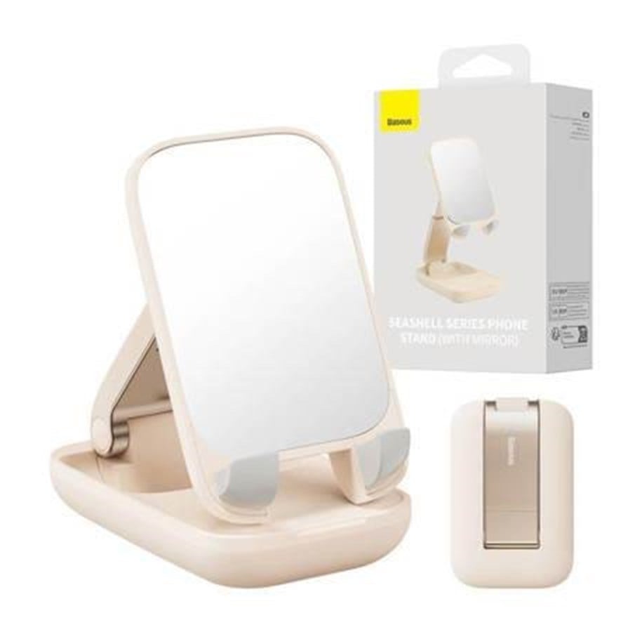 Handys - Anderes Zubehör - Baseus Folding Phone Stand  with mirror (baby pink) - B10551501411-00