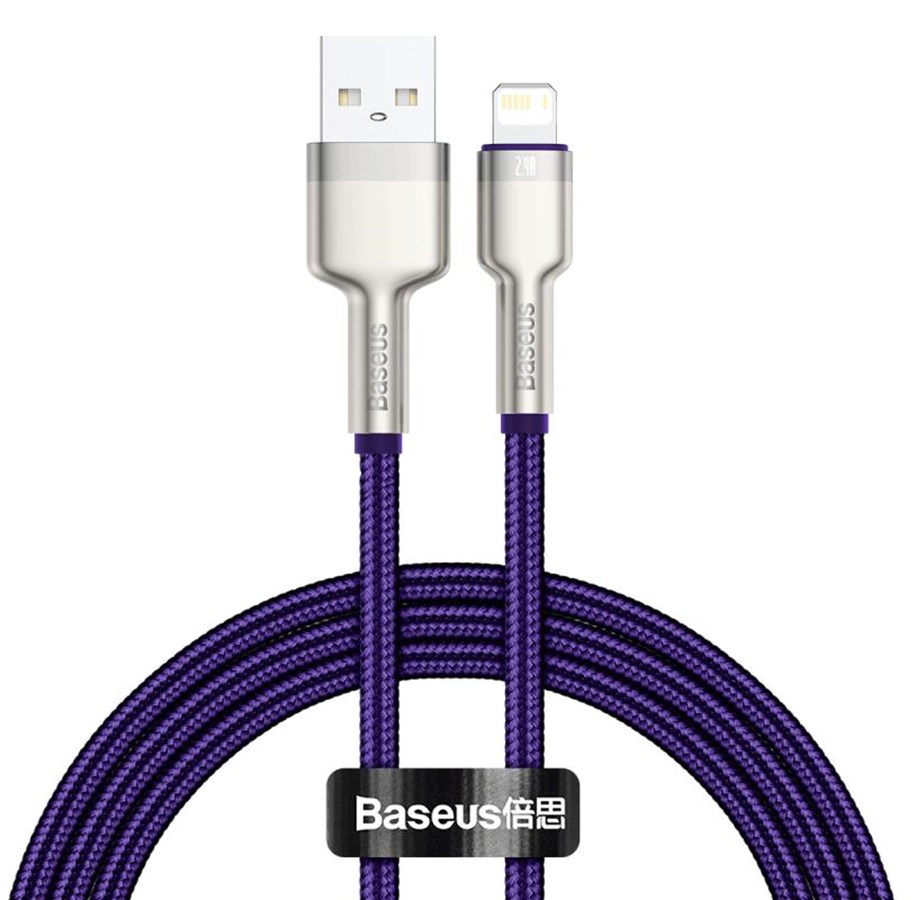 USB Kabel - Baseus USB cable for Lightning  Cafule 2.4A 1m (purple) - CALJK-A05