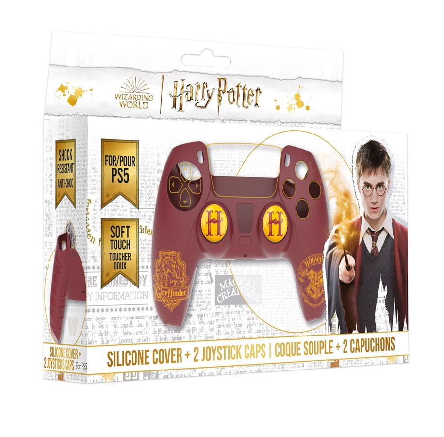 Gaming Zubehör - Trade Invaders Harry Potter-Silicone Case + Grips for PS5 Controller - Gryffindor - Red - Miscellaneous - Sony PlayStation 5 - 3760178624862