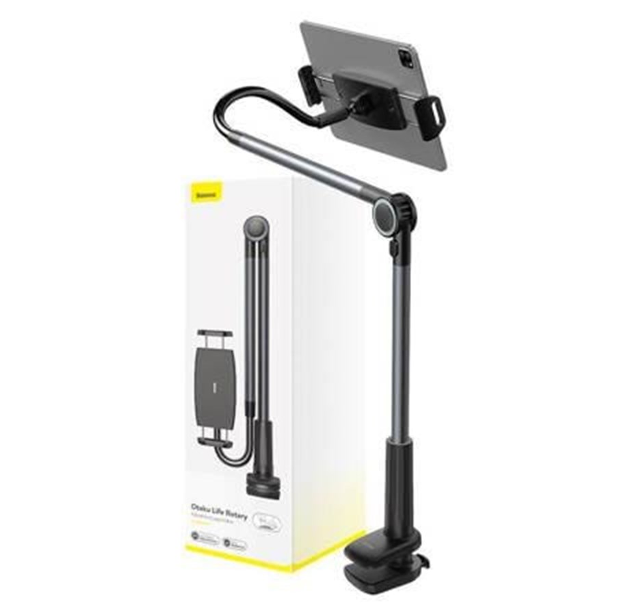 Tablets - Anderes Zubehör - Baseus Phone / tablet rotary clip holder  Otaku Life Rotary Pro (gray) - LUZQ000013