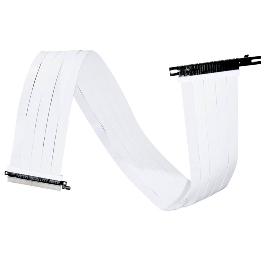 Andere Kabel - Lian Li PW-PCIV-4-90W PCIe 4.0 Riser Cable - White - PW-PCIV-4-90W