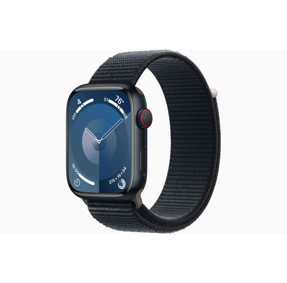 Smartwatches, Pulsuhren, Sportuhren & Schrittzähler - Apple Watch Series 9 GPS + Cellular 45mm - Midnight Aluminium Case with Midnight Sport Loop - MRMF3DH/A