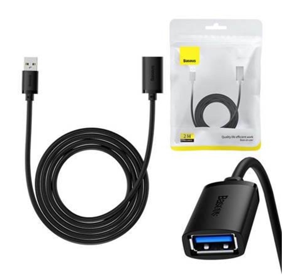 USB Kabel - Baseus USB 3.0 Extension cable  male to female AirJoy Series 2m (black) - B00631103111-03
