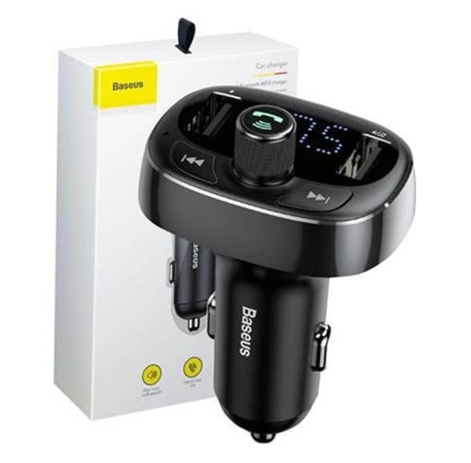 Handys - Adapter und Ladegeräte - Baseus Transmitter FM  T-typed S-09 Bluetooth (black) - CCMT000301