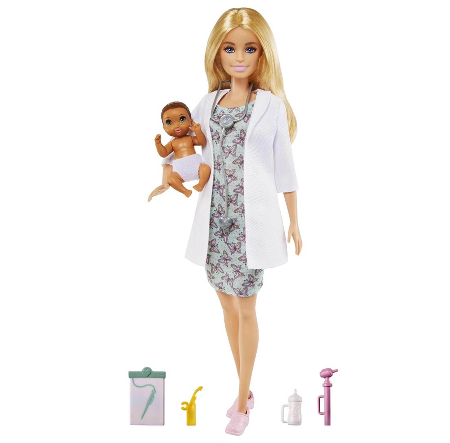 Dolls & Accessories - Barbie Baby Doctor Doll 30cm - GVK03