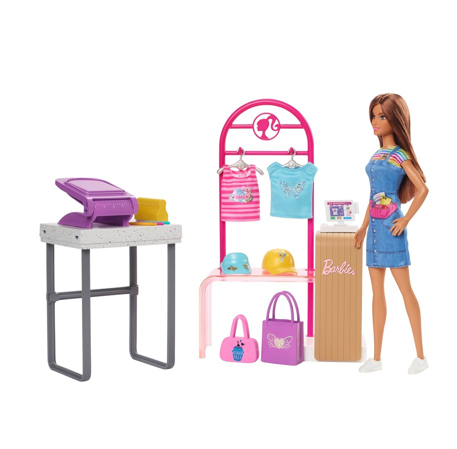 Puppen & Zubehör - Barbie Make & Sell Boutique Playset 30cm - HKT78