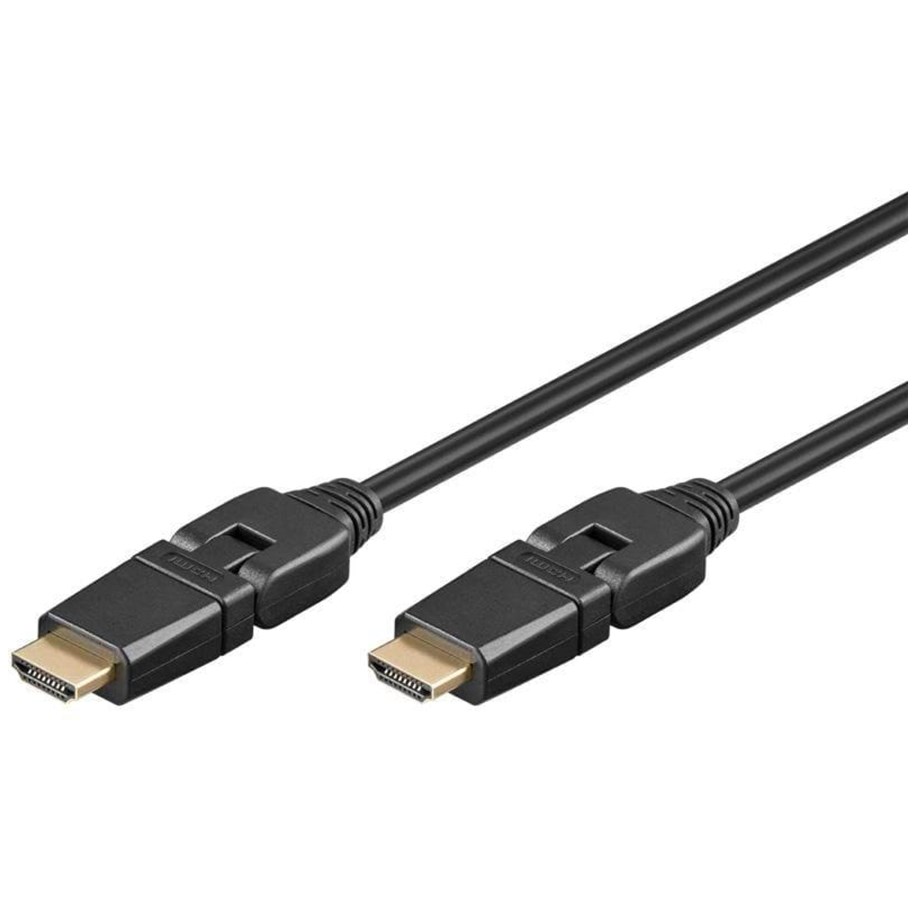 Display Kabel - Pro HDMI 2.0 360° - 3m - Schwarz - HDMI21B360-3
