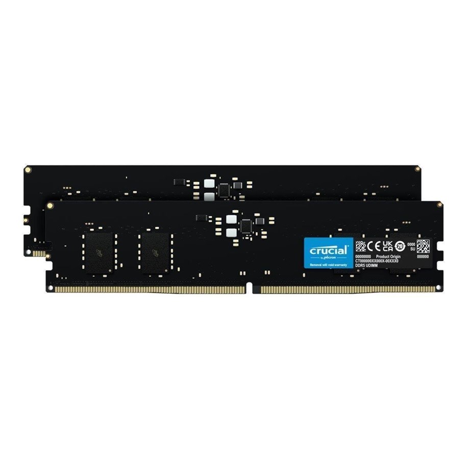 Arbeitsspeicher (RAM) - Crucial UDIMM DDR5-5600 - 16GB - CL46 - Dual Channel (2 pcs) - AMD EXPO & Intel XMP - Schwarz - CT2K8G56C46U5