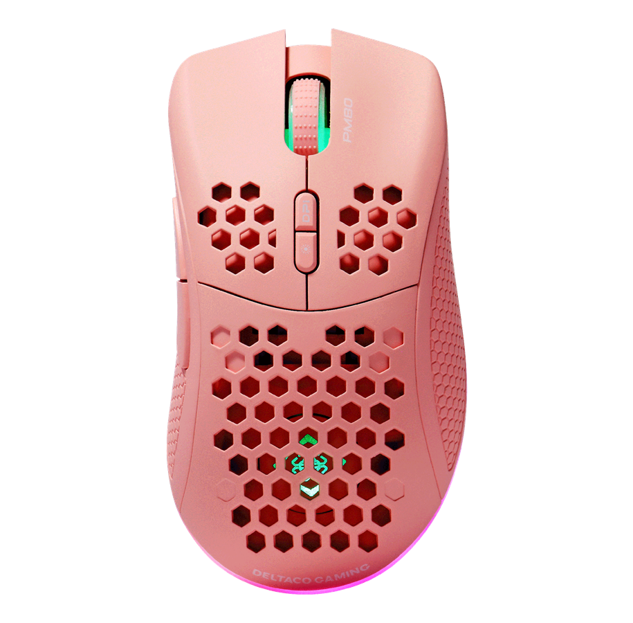 Maus - Deltaco GAMING PM80 Lightweight Wireless - (Pink) - GAM-120-P