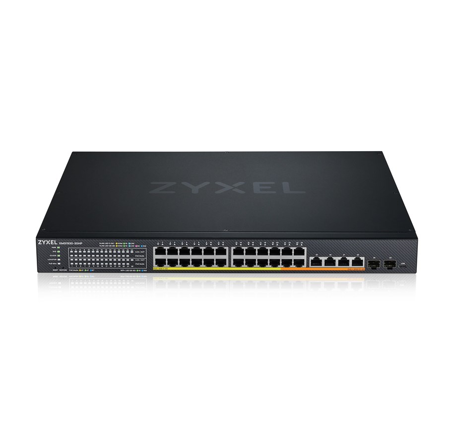 Switches - ZyXEL XMG1930-30HP 24-port 2.5G Multi-Gig PoE++ Lite-L3 Smart Managed Switch with 6 10G Uplinks - XMG1930-30HP-ZZ0101F