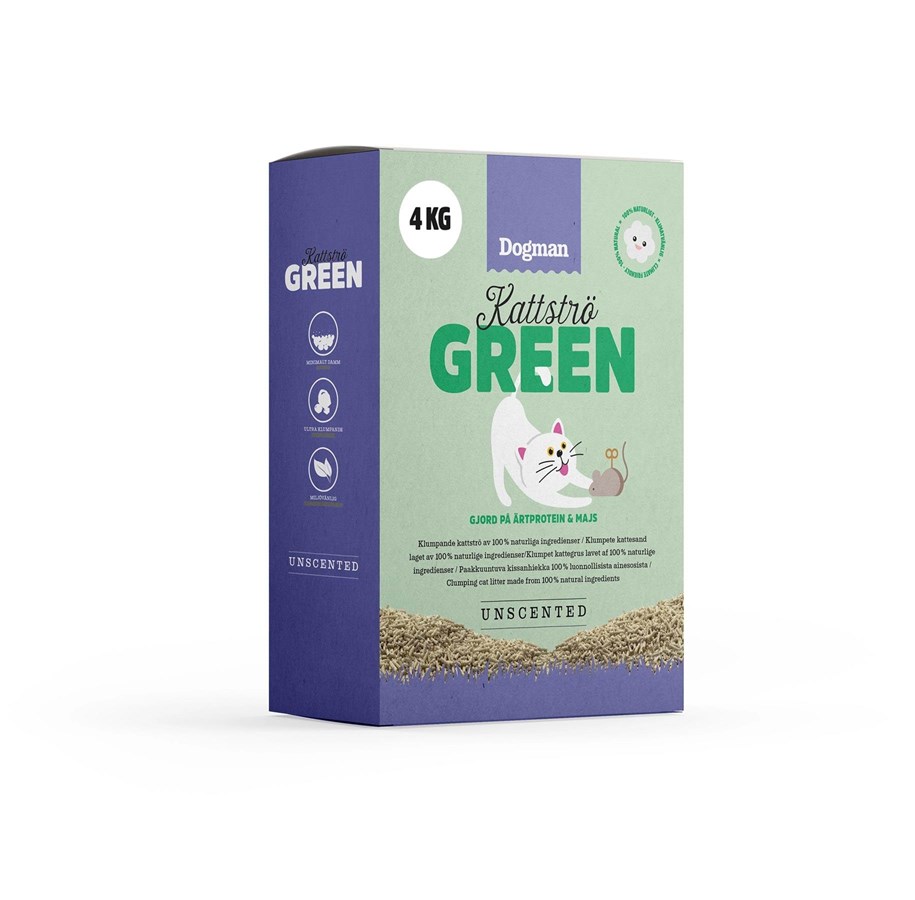 Katzen - Dogman Katzenstreu Grün Duftfrei 4kg 10L - 718140