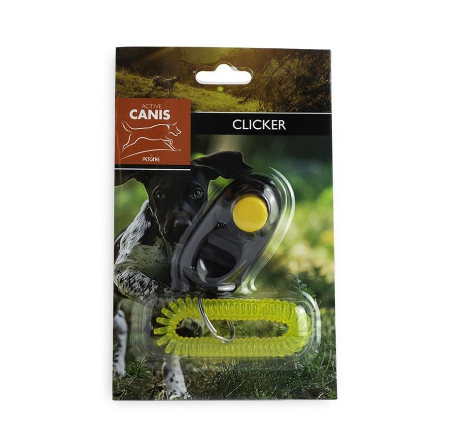 Hunde - Active Canis Clicker mit Spiral-Handgelenkband schwarz - 47048