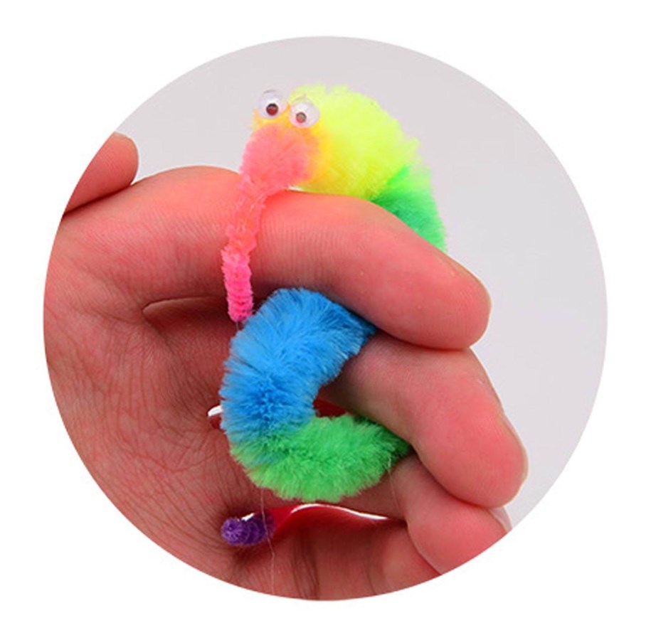 Ver En Silicone Moelleux - 23 Cm | Jouet Sensoriel Pour Enfants 3-6 Ans | Couleurs Vives Et Texture Douce
