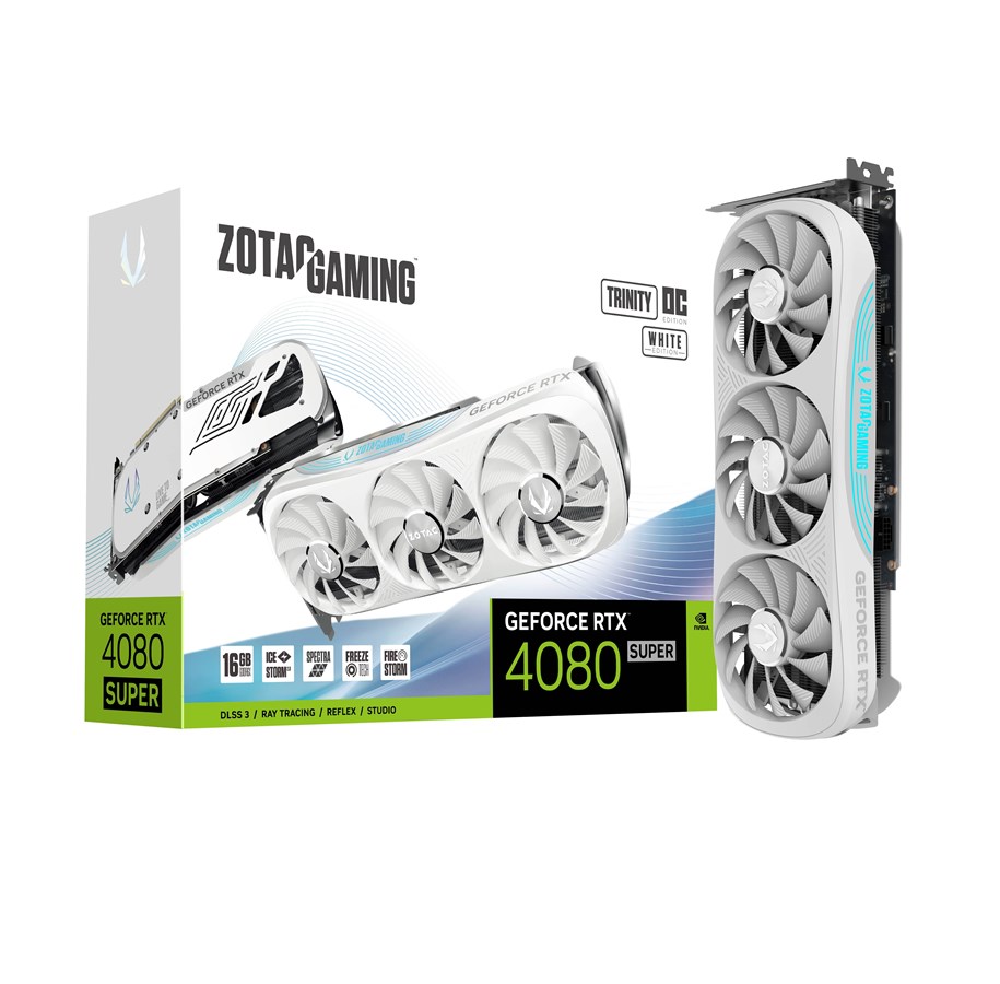 ZOTAC GeForce RTX 4080 SUPER Trinity OC White - 16GB GDDR6X 