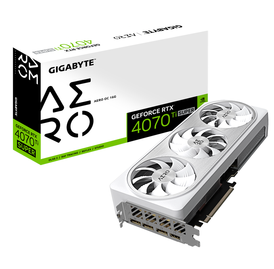 Grafikkarte - GIGABYTE GeForce RTX 4070 Ti SUPER AERO OC - 16GB GDDR6X RAM - Grafikkarte - GV-N407TSAERO OC-16GD