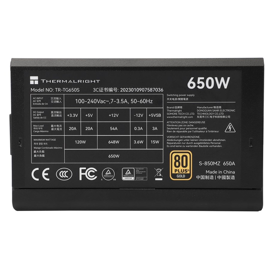 Thermalright TG S (Non-Modular) schwarz - Netzteile - 650 Watt 