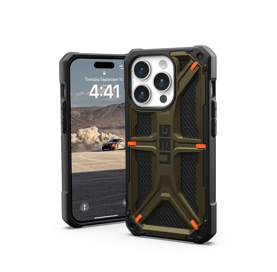 Handys - Cover & Cases - UAG Monarch - kevlar element green - iPhone 15 Pro - 11427811397B