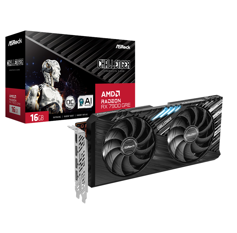 Grafikkarte - ASRock Radeon RX 7900 GRE Challenger OC - 16GB GDDR6 RAM - Grafikkarte - 90-GA52ZZ-00UANF