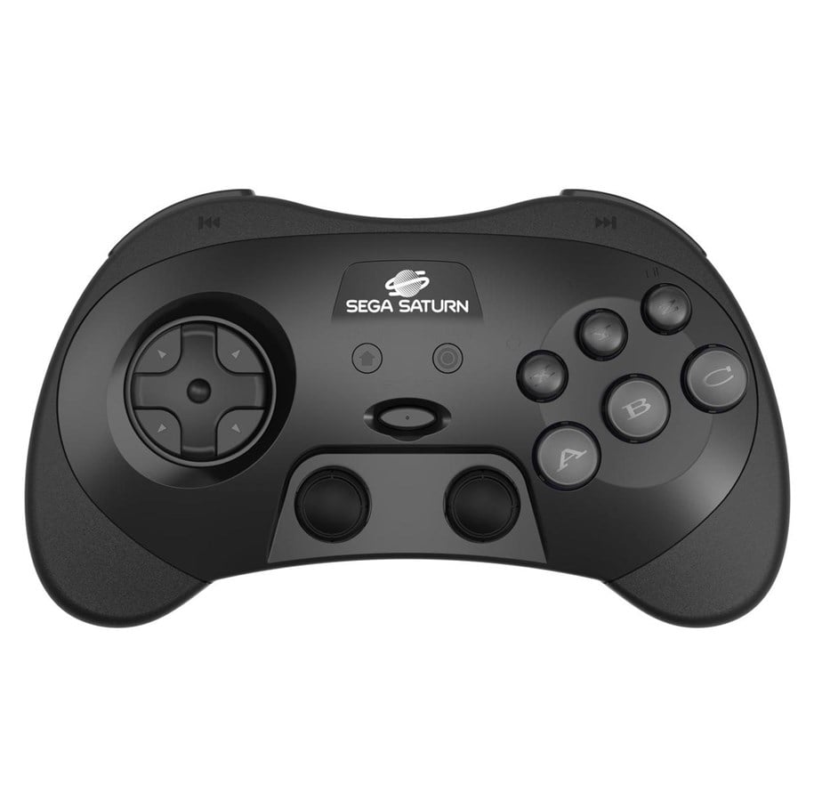 Gaming Zubehör - Retro-Bit PRO Controller Black - Wireless Controller - Sega Saturn - 7350002934920
