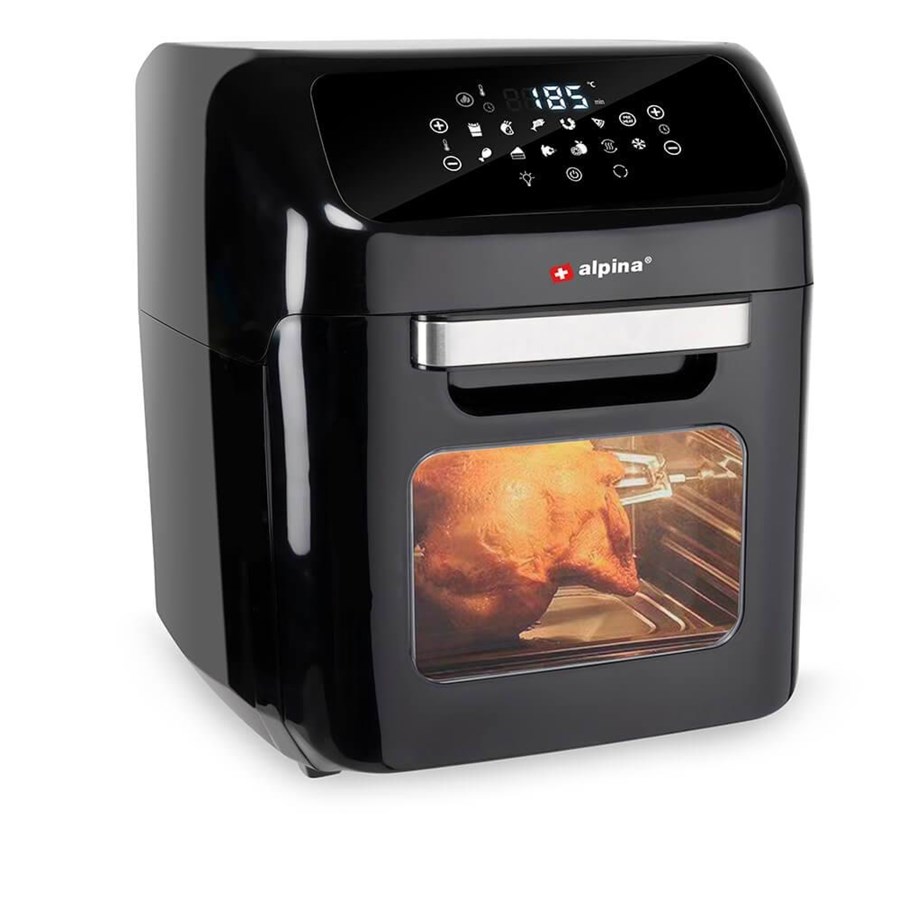 Heißluftfritteusen - Alpina Air Fryer Oven 12L 1800W - Black - 871125219568