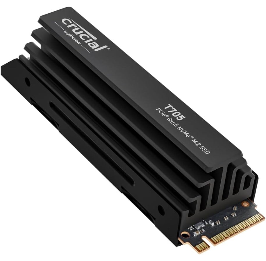 SSD - Crucial T705 SSD - 2TB - Mit Kühlkörper - Schwarz - M.2 2280 - PCIe 5.0 - CT2000T705SSD5