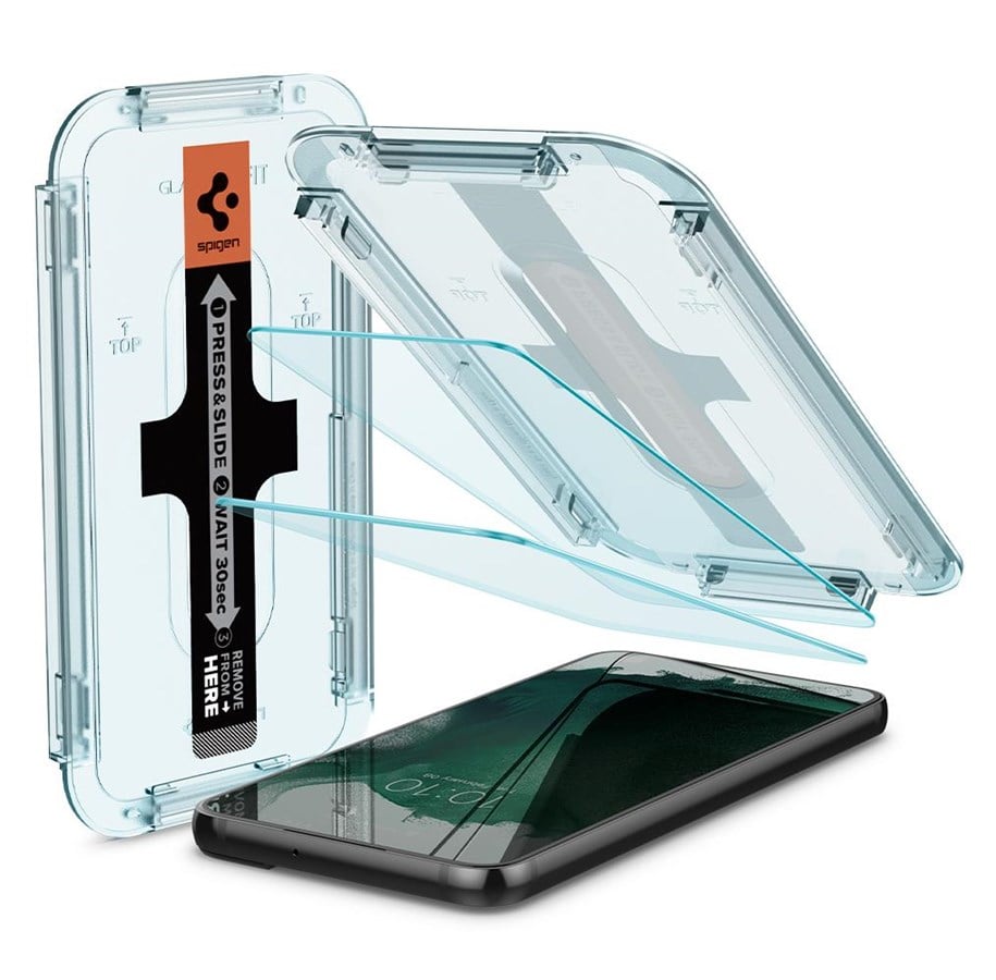Handys - Schutzfolie - Spigen Glass tR EZ Fit 2 Pack - Samsung Galaxy S22+ - AGL04145
