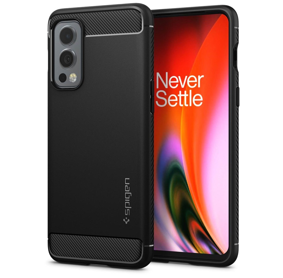 Handys - Cover & Cases - Spigen Rugged Armor - black - OnePlus Nord 2 5G - ACS03663
