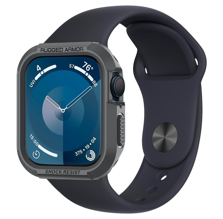 Smartwatch - Accessories - Spigen Rugged Armor - dark gray - Apple Watch 45mm/44mm - ACS07380